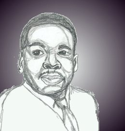 Student sketch of Martin Luther King, Jr.