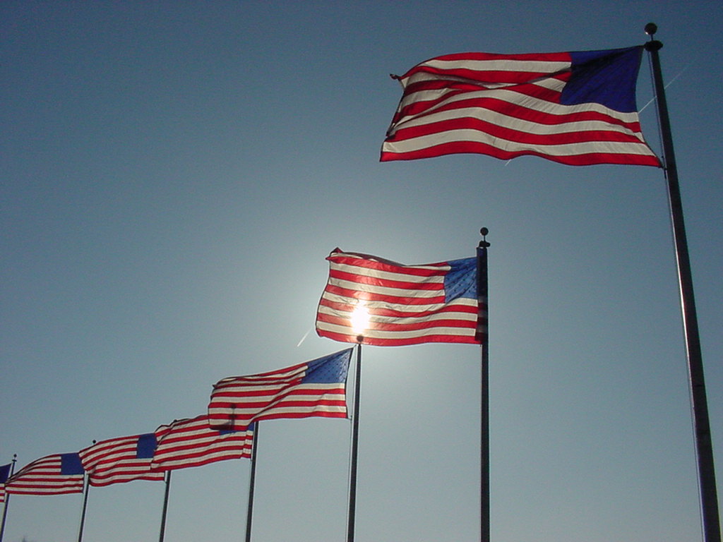 Washington Monument US Flags