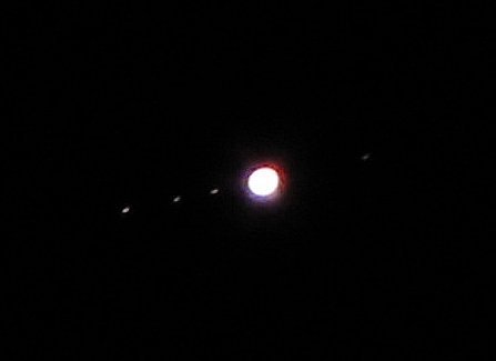 Jupiter with Moons aligned