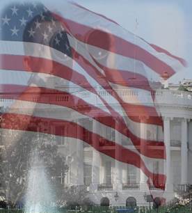 US Flag and White House