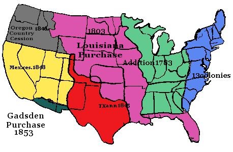 Manifest Destiny Map United States