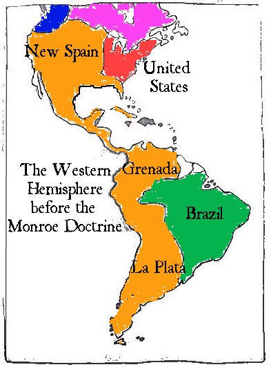 The Western Hemisphere Around 1823