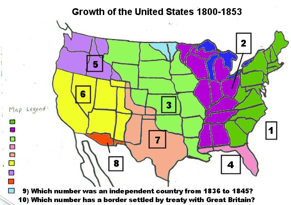 Us Map 1800