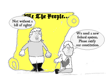 Cartoon on ratification of Constitution
