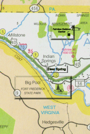 Imagemap: Region 2: Western MD, Eastern WV with Clickable Buttons. See text links.