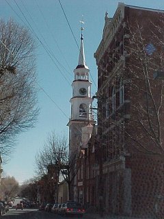 A church spire of Frederick, MD