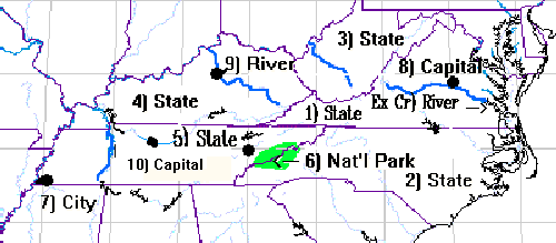 10 Upper South Map Questions