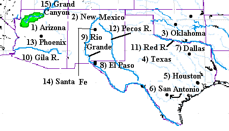 Map: The Southern States