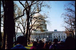 An image of students entering the US capitol