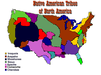 Map: Tribes of N. America