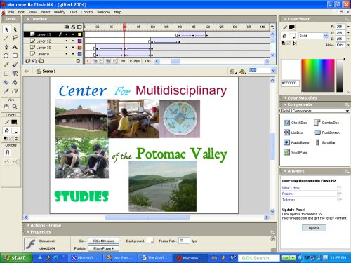 Screen Capture: Macromedia Flash Authoring Tool