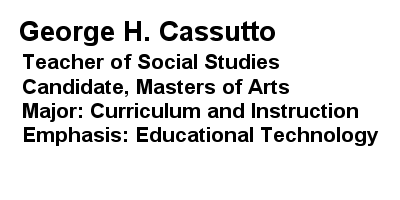 George H. Cassutto, Teacher of Social Studies